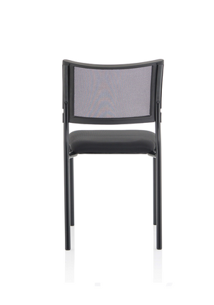 Brunswick Visitor Chair Black Fabric Without Arms Black Frame Image 5