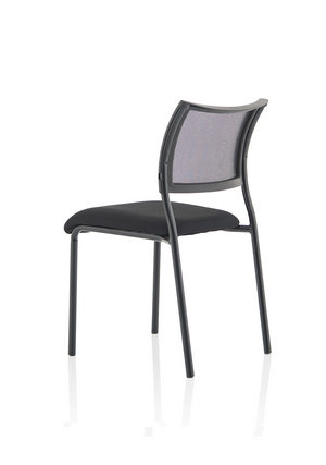 Brunswick Visitor Chair Black Fabric Without Arms Black Frame Image 6