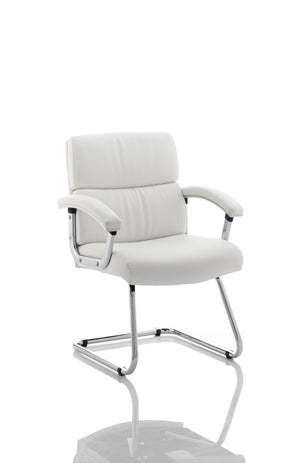 Desire Cantilever Chair White With Arms Image 2