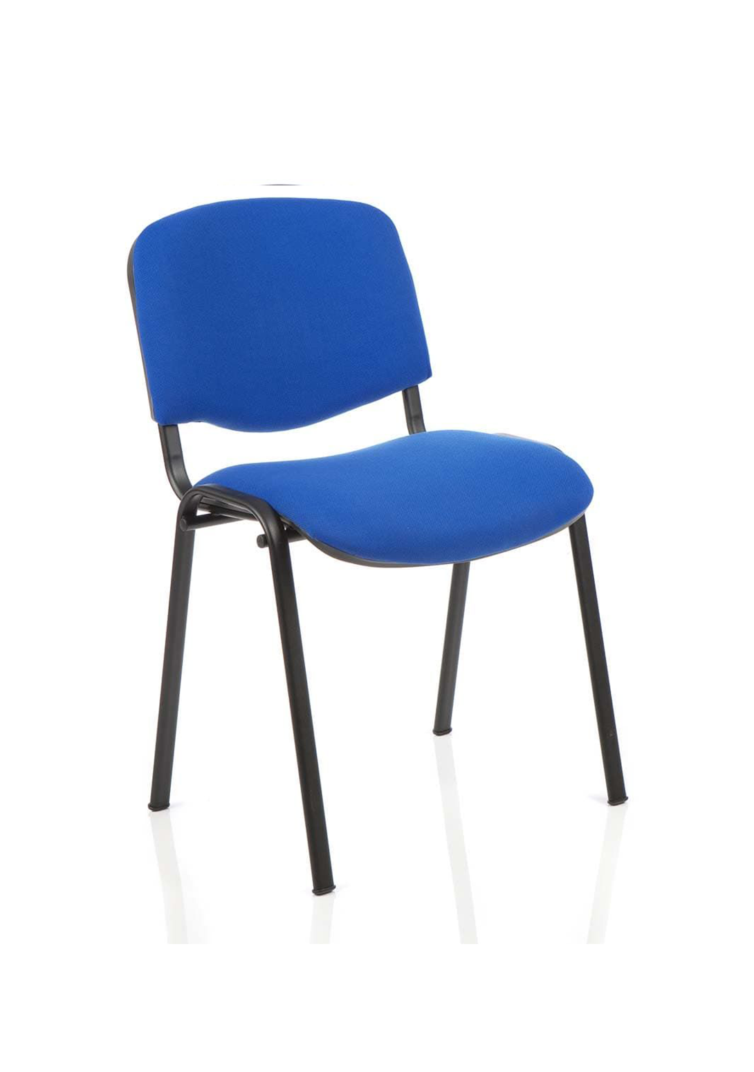 ISO Stacking Chair Black Fabric Black Frame 