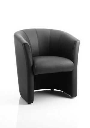 Neo Single Tub Black Leather Image 2