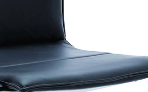 Echo Cantilever Chair Black Soft Bonded Leather With Arms Image 5