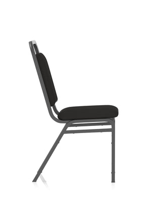 Banqueting Stacking Visitor Chair Black Frame Black Fabric Image 9