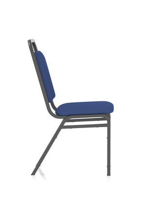 Banqueting Stacking Visitor Chair Black Frame Blue Fabric Image 9