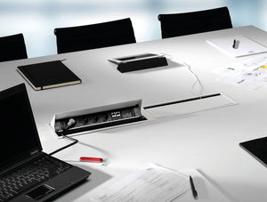 Bachmann Coni Duo Large White Cover Mounted In Meeting Room Desk
