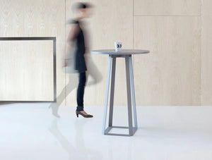 Balma H2 High Top Round Meeting Table In Grey