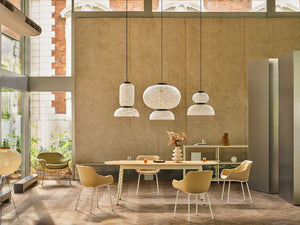 Baltic Classic Chair with Wooden Table and Floor Lamp in Modern Office Setting