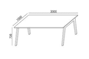 Balwoo Rectangular Meeting Table 4 Dimensions