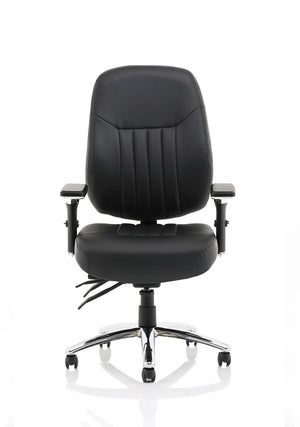 Barcelona Deluxe High Back Task Operator Office Chair With Arms In Sumptuous Blue Fabric OP000241 3