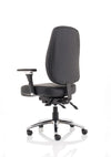 Barcelona Deluxe High Back Task Operator Office Chair With Arms In Sumptuous Blue Fabric OP000241 6