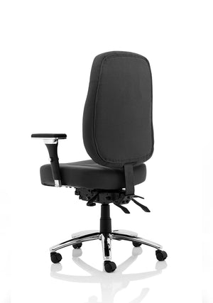 Barcelona Deluxe High Back Task Operator Office Chair With Arms In Sumptuous Blue Fabric OP000242 5