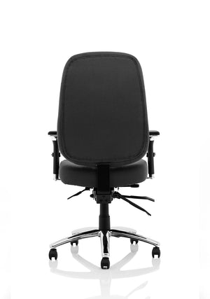 Barcelona Deluxe High Back Task Operator Office Chair With Arms In Sumptuous Blue Fabric OP000242 6