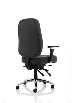 Barcelona Deluxe High Back Task Operator Office Chair With Arms In Sumptuous Blue Fabric OP000242 7