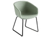 Gaber Basket Upholstered Armchair St With Black Legs And Green Finish
