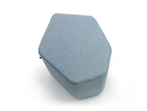 Bazalto Modular Pouffe With Low Height And Grey Finish For Meeting Rooms