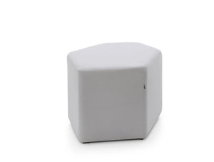 Bazalto Modular Pouffe With Low Height And Light Grey Finish For Conference Rooms