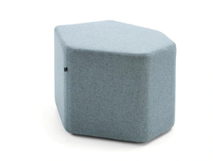 Bazalto Modular Pouffe With Low Height And Light Grey Finish