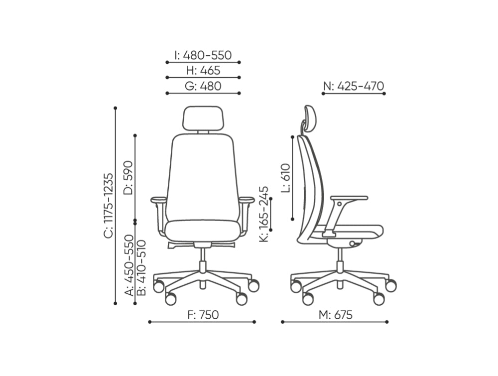 Belt Ergonomic Mobile Office Chair Dimensions