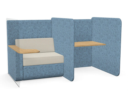 Betty 2-Unit Private and Laptop Desks with Divider