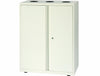 Bisley Lateralfile Top Access Recycling White Unit With Locker Sideview