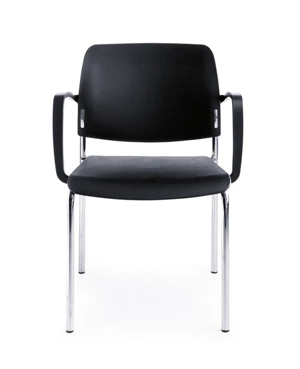 Bit Upholstered Seat And Plastic Backrest Chair  4 Legged Frame   Model 560H 2