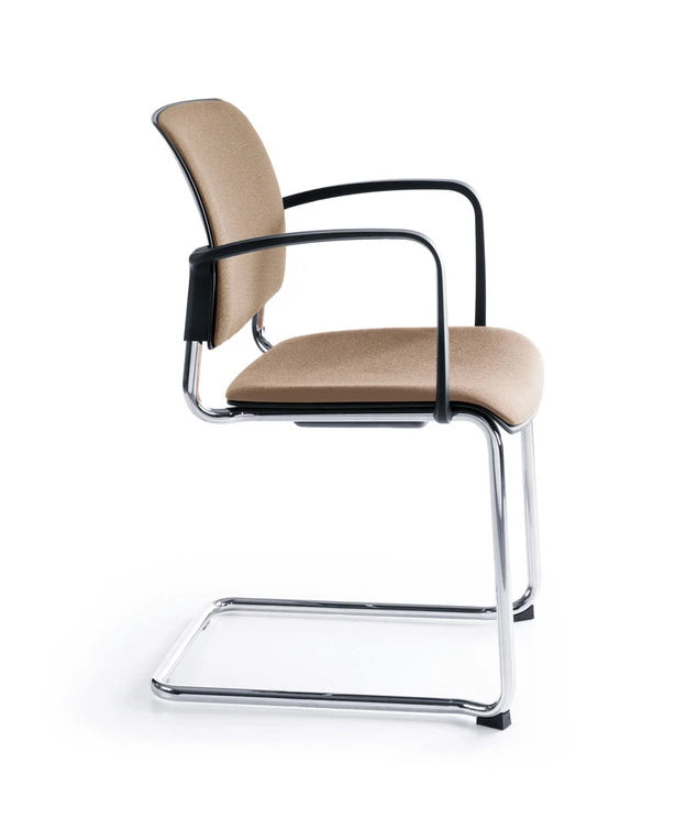 Bit Upholstered Seat And Plastic Backrest Chair  Cantilever Frame   Model 560V 16