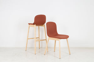 Blume 4 Legged Chair And Stool With Wooden Legs