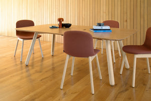 Blume 4 Legged Chair With Rectangular Table In Meeting Room Setting 6