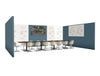 Boardroom Configuration with Glassboard Nexis Meeting Table and Stark Meeting Room Chair