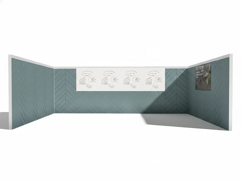 Boardroom Layout with Acoustic Panels and Glassboard Walls