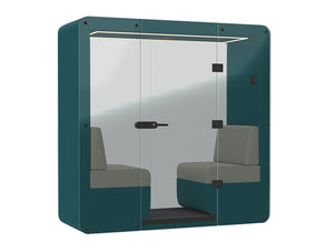 Bob 2-Person Meeting Pod with Glass Front and Back