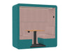 Bob-Roofed-4-Seater-Open-Meeting-Den-with-Wall