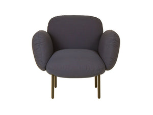 Boho Upholstered Fabric Lounge Armchair