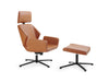 Booi Lounge Chair in 4 Star Base with Footstool