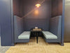 Bruce Modular Seating 6 Seat Low Sofa Banquet Seating with Table