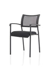 Brunswick Visitor Chair Black Fabric Without Arms Chrome Frame Image 13