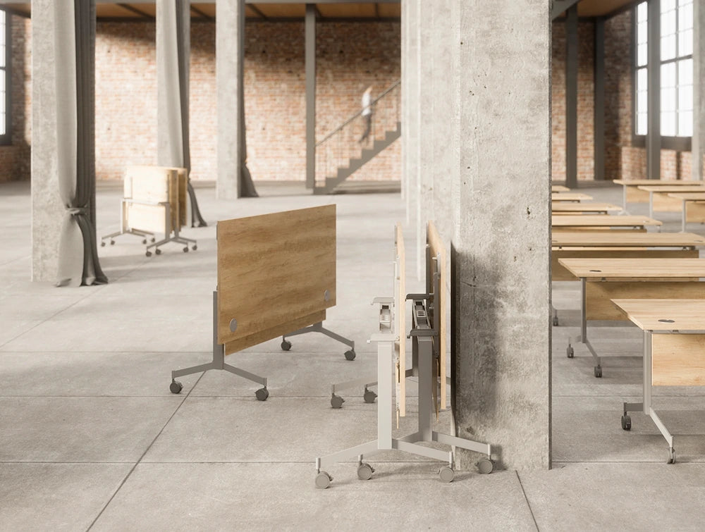 Buronomic Eureka Folding Table 3 In Folded Position