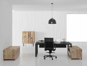 Buronomic Prestige Contemporary Executive Desk 4 With Return Storage Two Tone