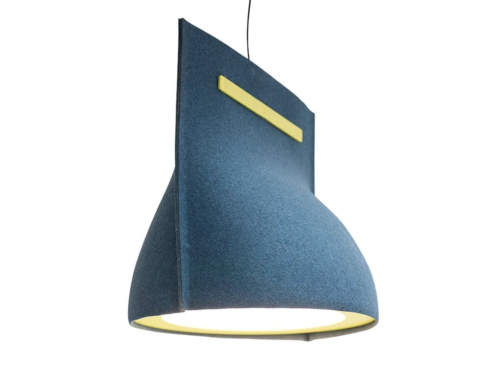 Buzzibell Acoustic Pendant Ceiling Light Blue And Fluo Yellow