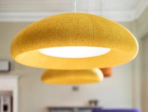 Buzzidome Pendant Acoustic Lighting 4 In Yellow