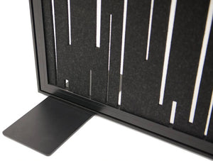 BuzziFalls Single Rain Designed Freestanding Acoustic Screen Baseplate in Black