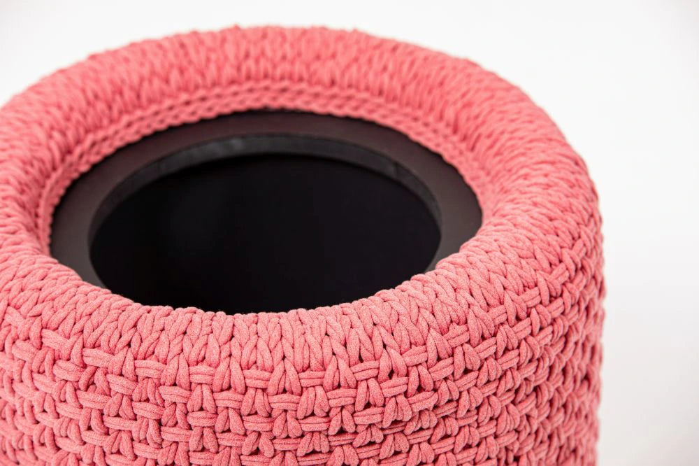 BuzziKnit Office Planter in Pink Finish Close Up