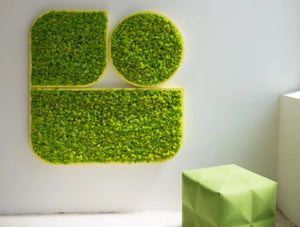 Buzzimood Acoustical Wall Solution 2 In Green With Green Pouf