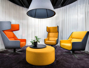 Buzzipouf Soft Seating 2 In Yellow As Coffee Table With Armchairs