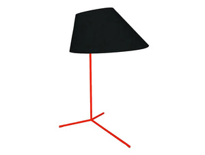 BuzziShade Acoustic Freestanding Overhead Light Black and Fluo Orange Frame