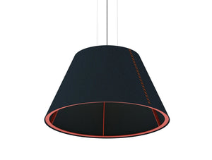 Buzzishade Large Acoustic Pendant Ceiling Light Black And Red Lace And Frame