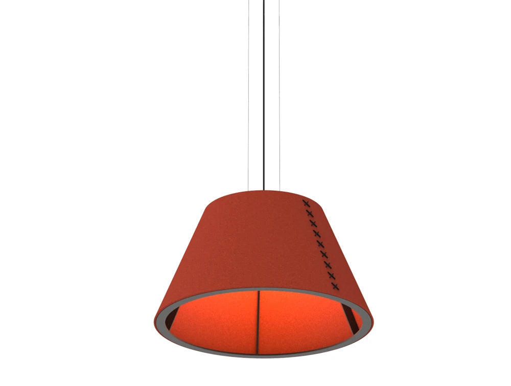 Buzzishade Medium Acoustic Pendant Ceiling Light Red And Black