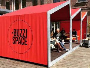 Buzzished Outdoor Shelter For Canteen And Meetings Red With Antiskid Plywood Floor