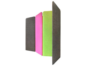 Buzzispace Screen Modular Freestanding Acoustical Partition Pink Green Grey