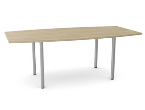 C Sense Curved Meeting Table with Metal Legs